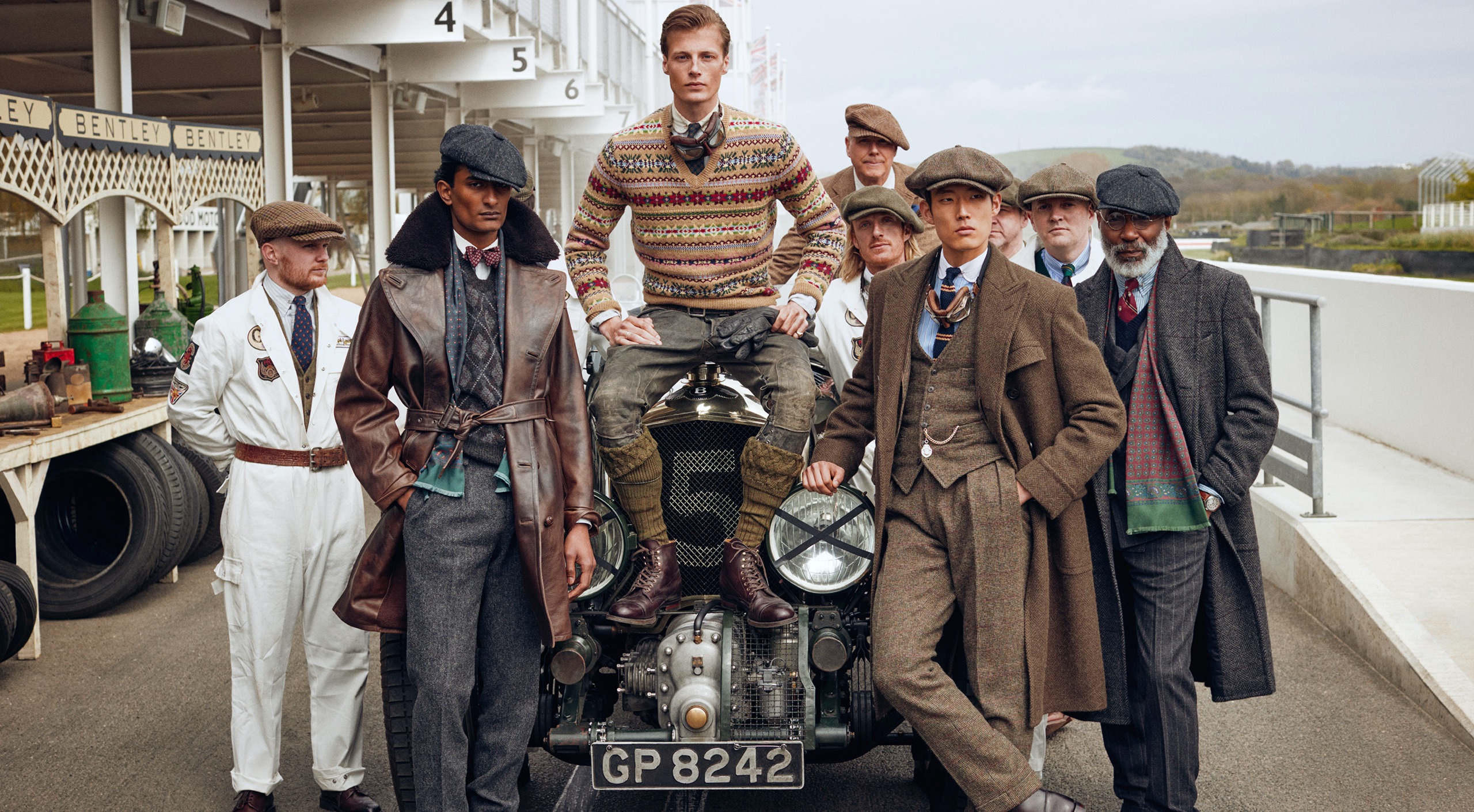 <strong>ON LOCATION</strong><br/><span>This season of Polo Originals, inspired by the golden era of Grand Prix car racing, was photographed at the Goodwood Motor Circuit, which is located in West Sussex, on the 12,000-acre Goodwood Estate. The Circuit has since become known for hosting a number of prestigious motorsport events, including the famous Festival of Speed and Revival.</span> <br/><rlmag_link href="https://staging-us-test.sfcc-ralphlauren-na.com/brands-prl-tough-and-refined-cg"><button class="shop-collection">Shop the Story</button></rlmag_link>