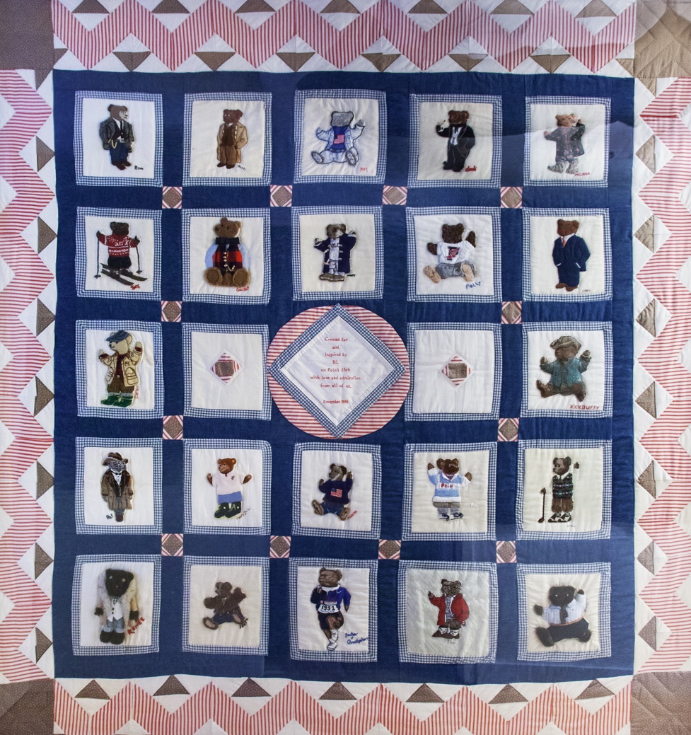 A patchwork of Polo Bears created especially for Ralph Lauren&rsquo;s 25th anniversary