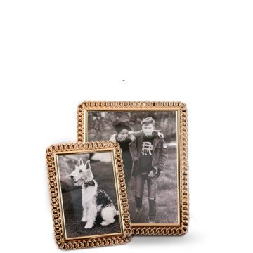 Photo frames with black-and-white photos.