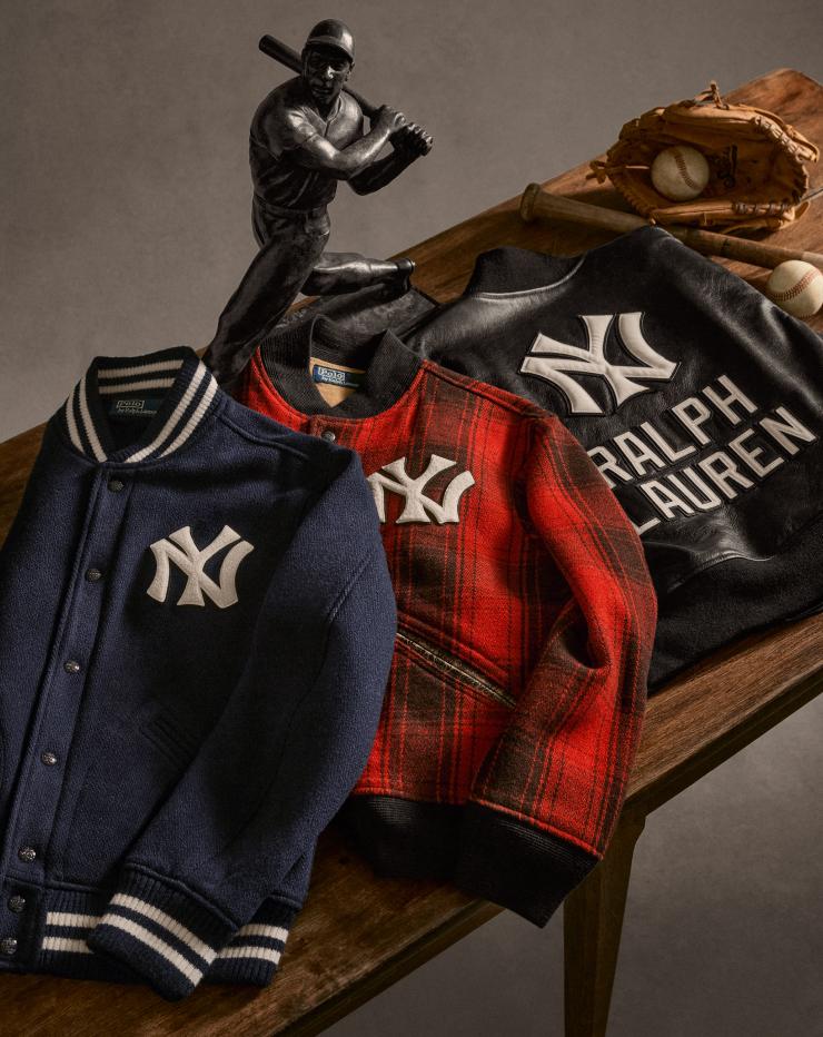 Yankees jackets in various colors and styles.
